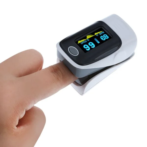 Oxymètre de pouls au bout du doigt | Haute précision | SpO2 | Indice de perfusion | Écran OLED | Certifié CE | Fréquence cardiaque - Image 1