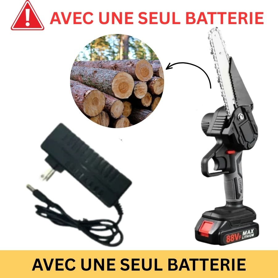 Mini-tronçonneuse sans fil rechargeable - Image 1